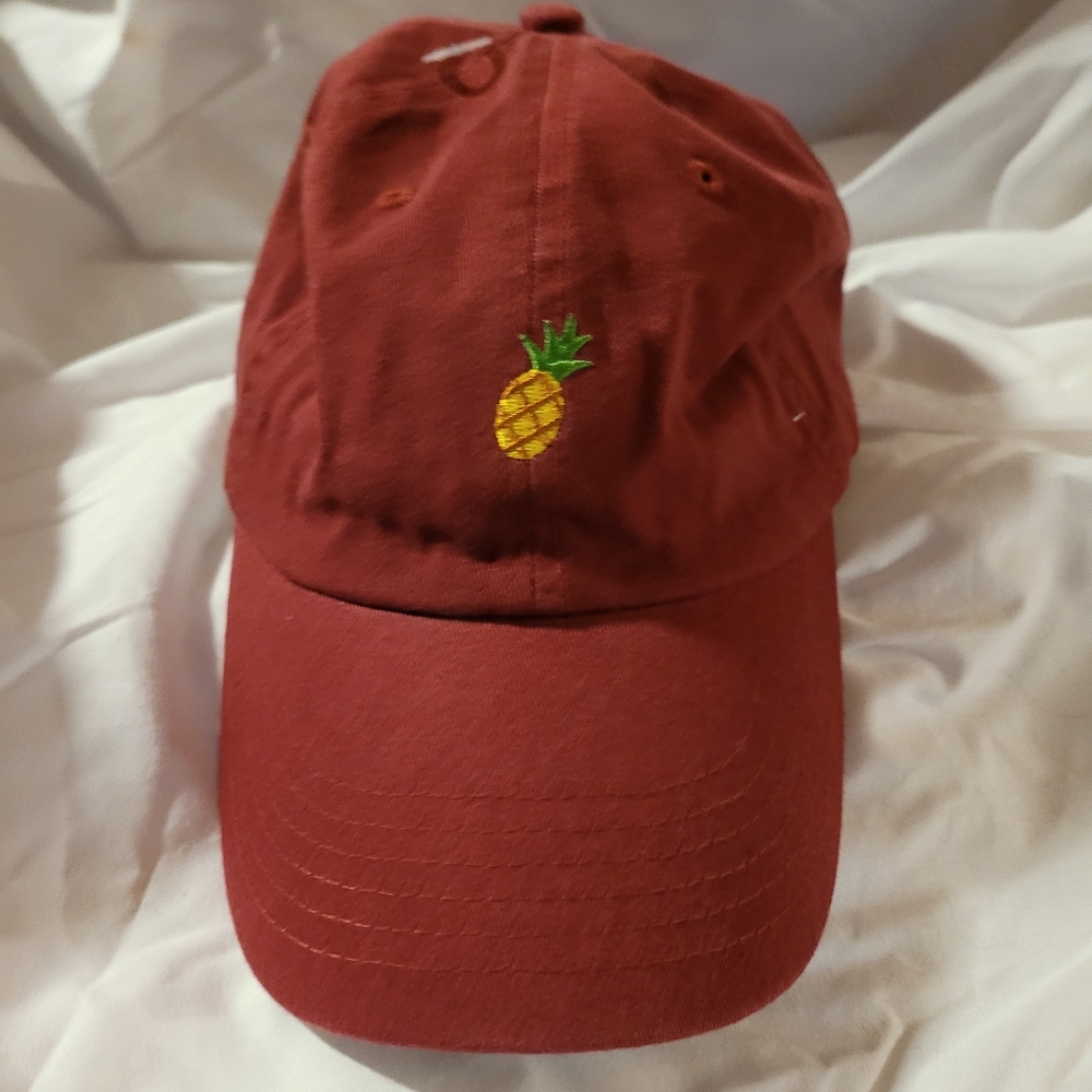 Women's Pineapple Hat Cap Strap Back Men Maroon Carbon Elements Adjustable Logo